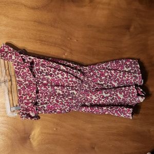 Body Central one shoulder hot pink,tan,gray cheetah print shorts sz L